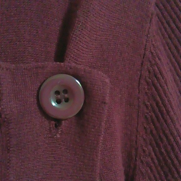Dark Cranberry Burgundy Cardigan Drape Wrap - Picture 8 of 8